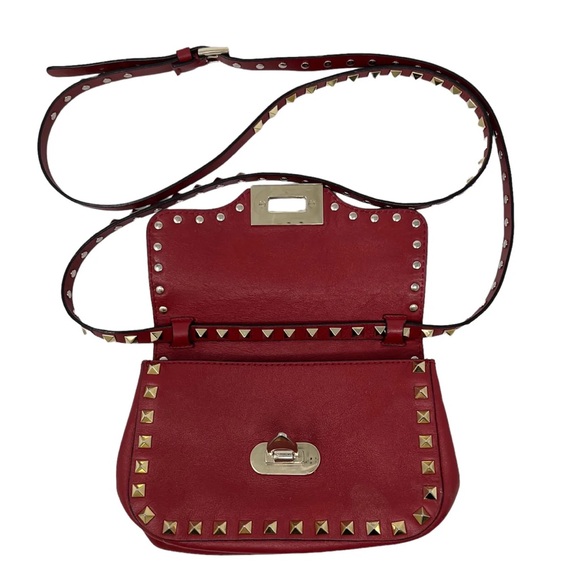 Valentino Red Mini Rockstud Bag - Picture 6 of 10